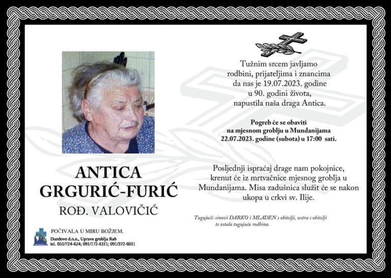 ANTICA GRGURIĆ-FURIĆ rođ. Valovičić