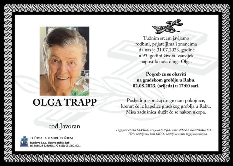 OLGA TRAPP rođ. Javoran