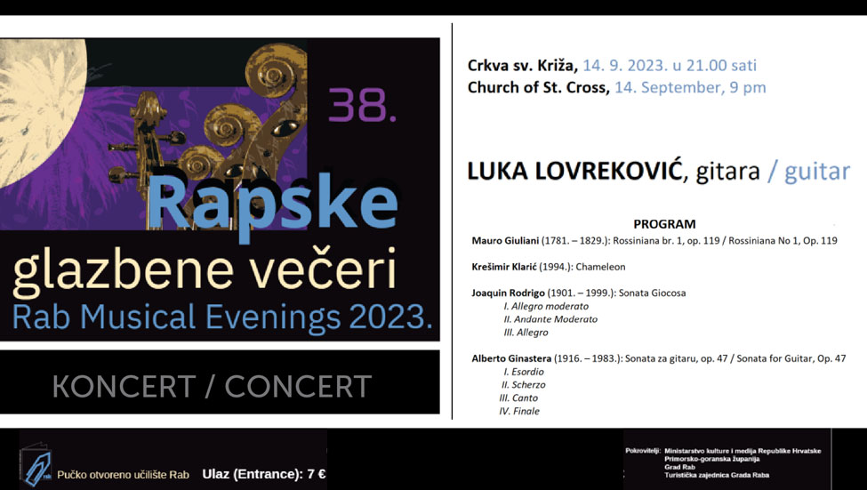38. RGV | Koncert našeg mladog i nagrađivanog gitariste Luke Lovrekovića 38. RGV | Koncert našeg mladog i nagrađivanog gitariste Luke Lovrekovića