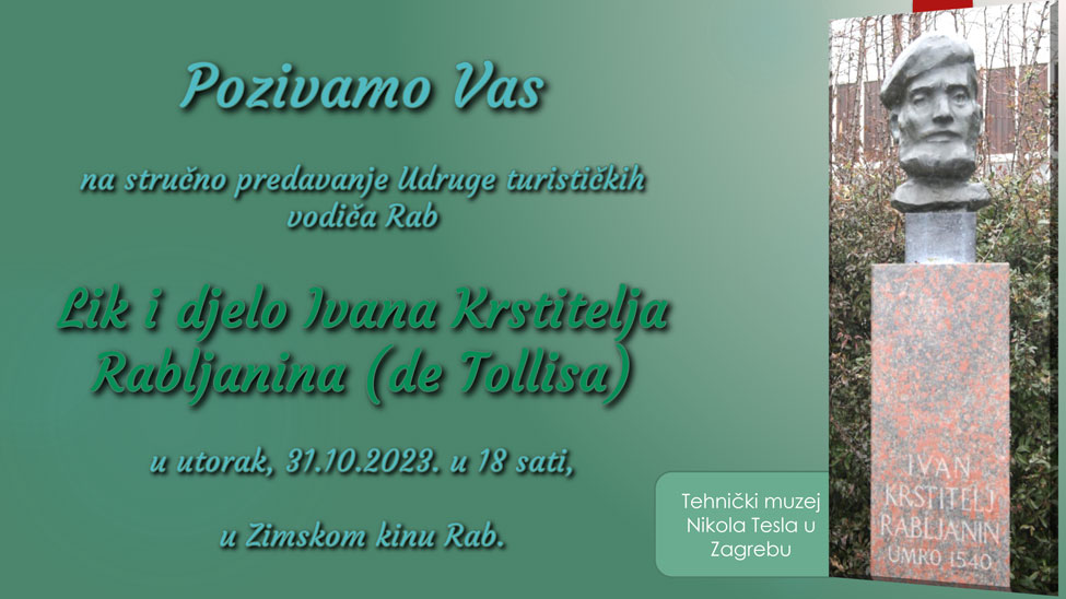 UTV RAB | Predavanje “Lik i djelo Ivana Krstitelja Rabljanina (de Tollisa)”