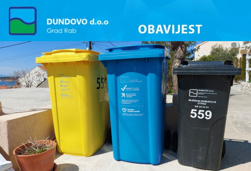 Dundovo d.o.o. objavilo raspored odvoza otpada za 2024. godinu