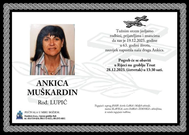 ANKICA MUŠKARDIN rođ. Lupić