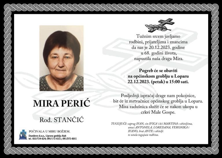 MIRA PERIĆ rođ. Stančić