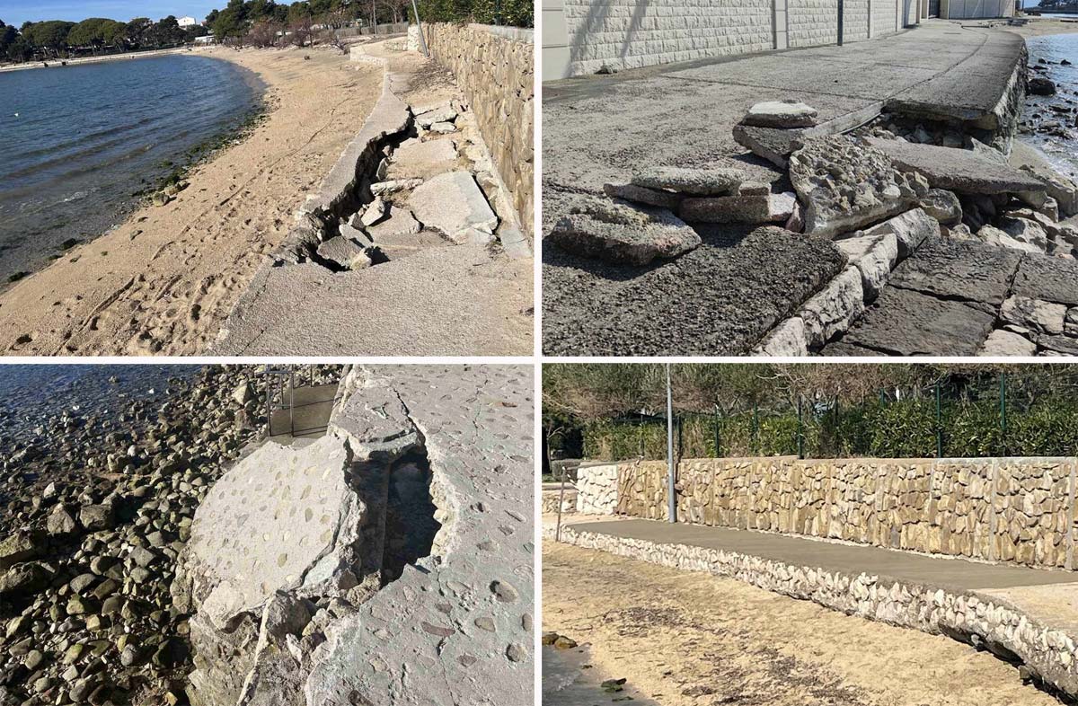 U tijeku su radovi na sanaciji najoštećenijih dijelova šetnice U tijeku su radovi na sanaciji najoštećenijih dijelova šetnice