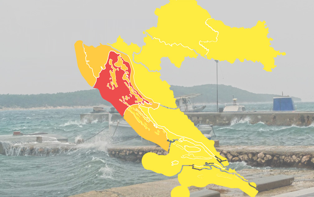 DHMZ izdao crveni meteoalarm za Kvarner i Kvarnerić te Velebitski kanal DHMZ izdao crveni meteoalarm za Kvarner i Kvarnerić te Velebitski kanal