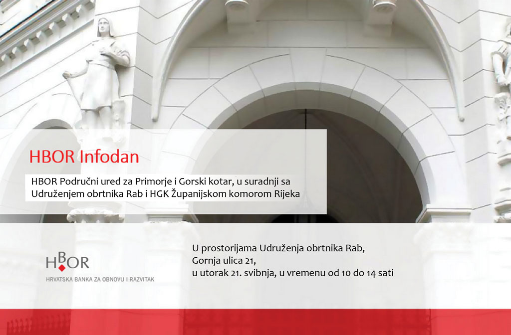 Na Rabu će s održati info dan HBOR-a