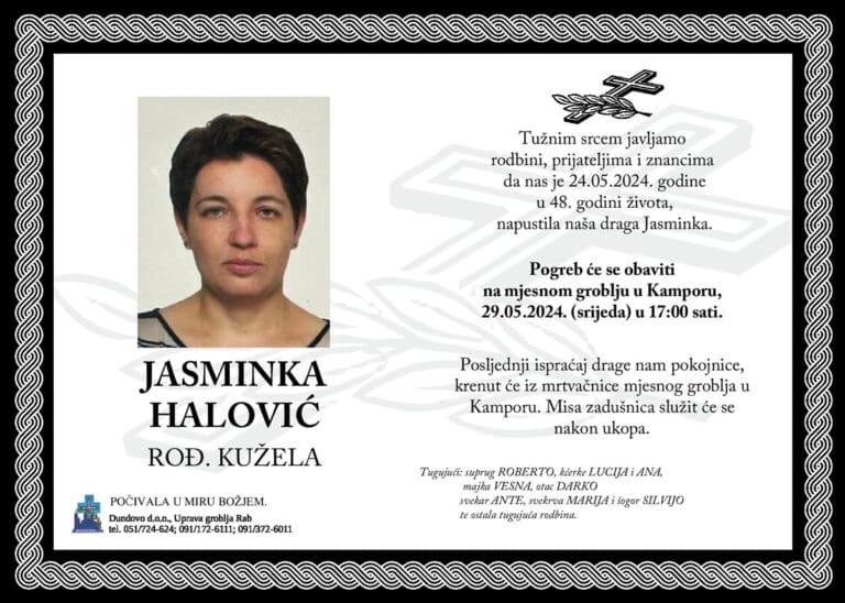 JASMINKA HALOVIĆ rođ. Kužela