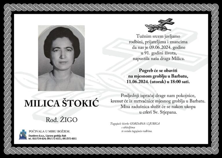 MILICA ŠTOKIĆ rođ. Žigo