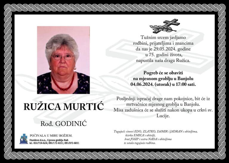RUŽICA MURTIĆ rođ. Godinić