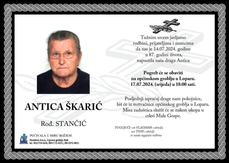 ANTICA ŠKARIĆ rođ. Stančić