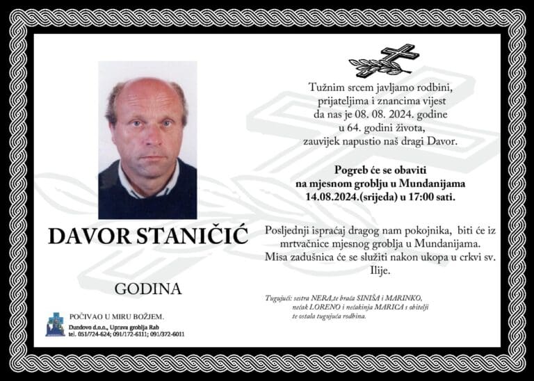 DAVOR STANIČIĆ – Godina
