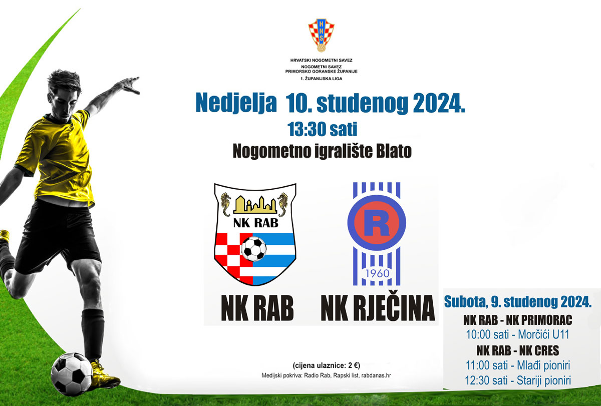 U nedjelju na “Blatu” gostuje aktualni lider 1. ŽNL PGŽ – NK Rječina