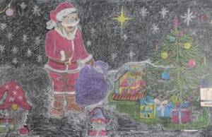 Troje kreativnih pacijenata božićnim motivima ukrasili zid blagovaonice u ŽSB Insula