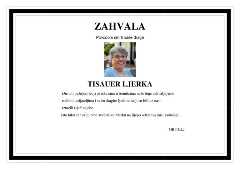 Zahvala – LJERKA TISAUER