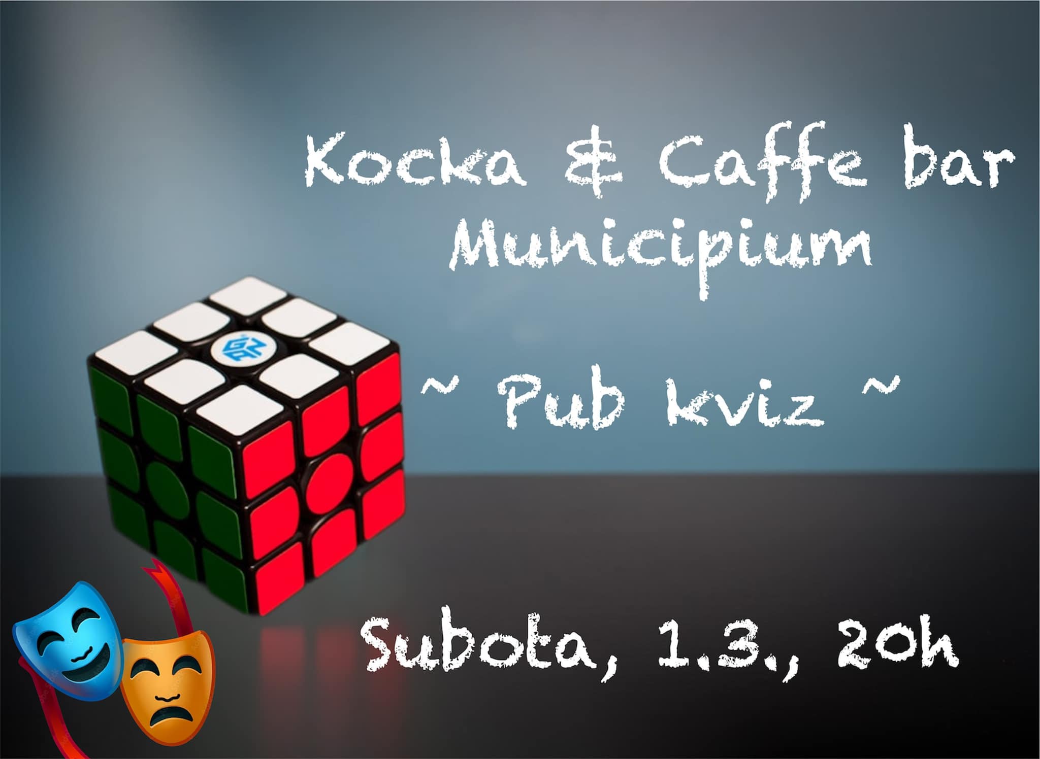 Maškarani Pub Kviz u Caffe Baru Municipium! Prijavite se i osvojite dodatne bodove za masku Maškarani Pub Kviz u Caffe Baru Municipium! Prijavite se i osvojite dodatne bodove za masku