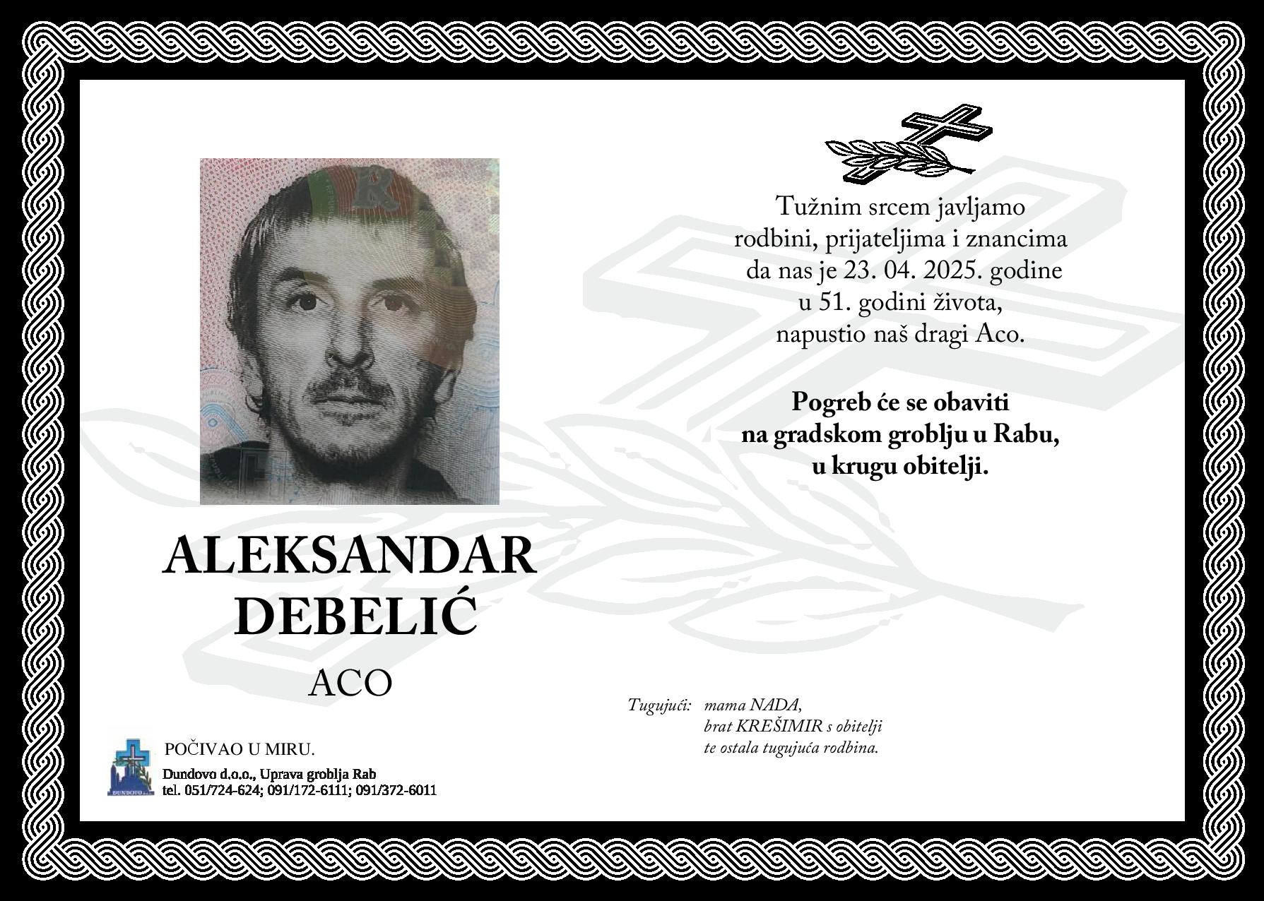 ALEKSANDAR DEBELIĆ – Aco