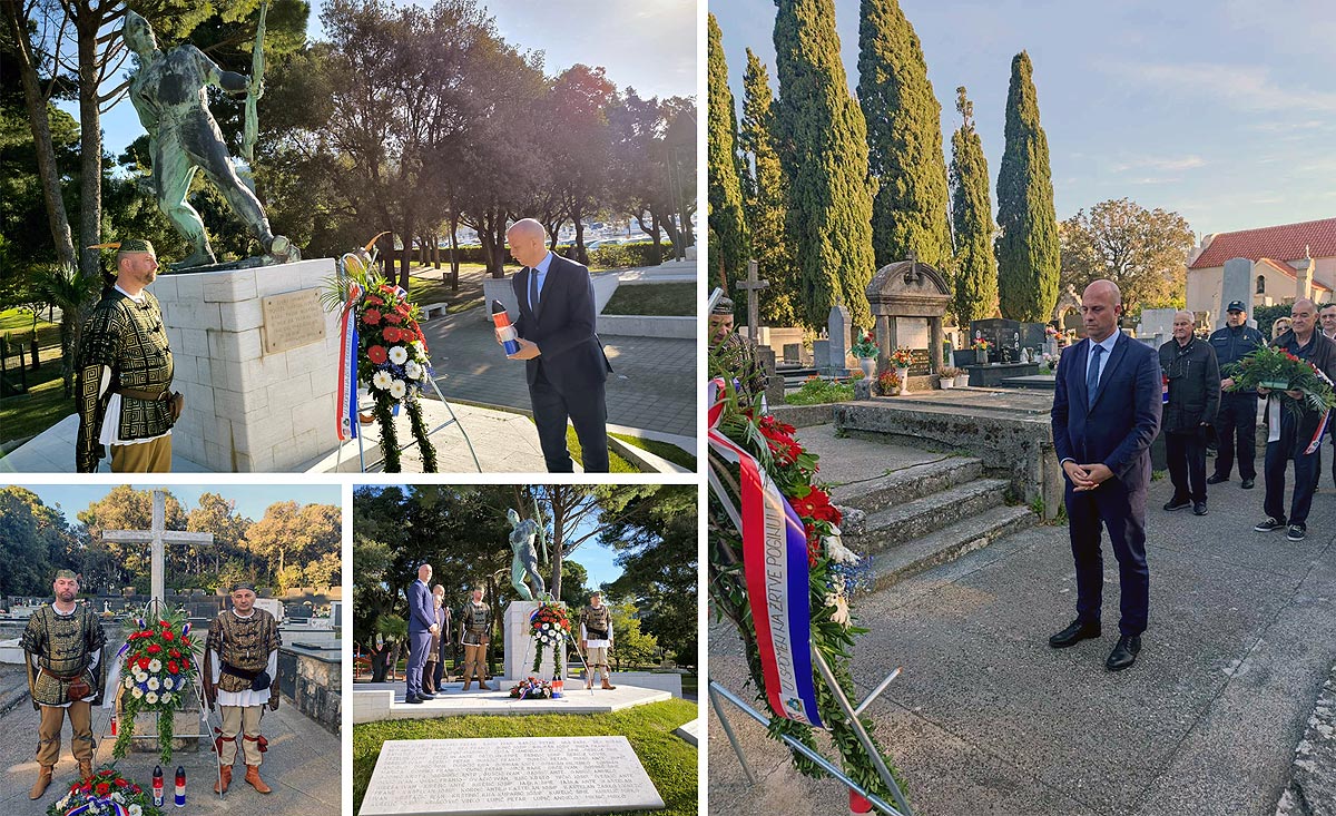 FOTO | Polaganjem vijenaca delegacija Grada svečano obilježila Dan oslobođenja Raba FOTO | Polaganjem vijenaca delegacija Grada svečano obilježila Dan oslobođenja Raba