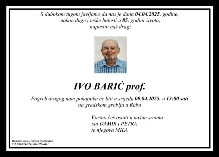 IVO BARIĆ, prof.