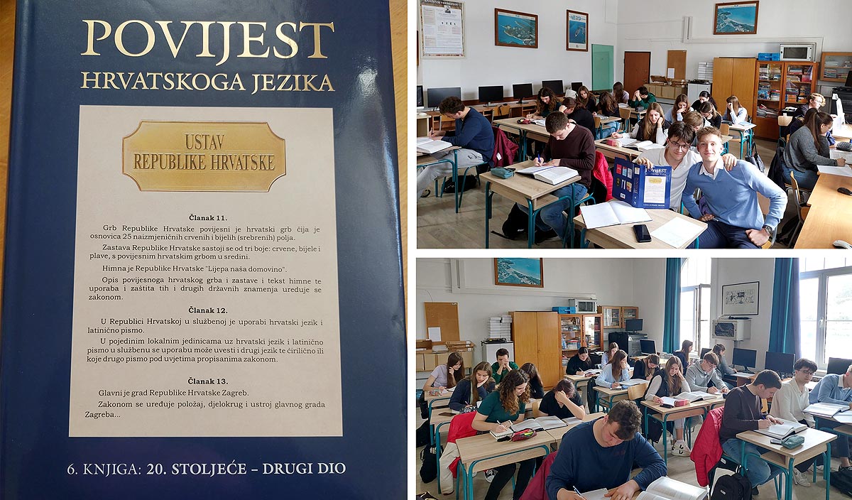 Rapski srednjoškolci prisustvovali predavanju o povijesti Hrvatskog jezika u 20. st.