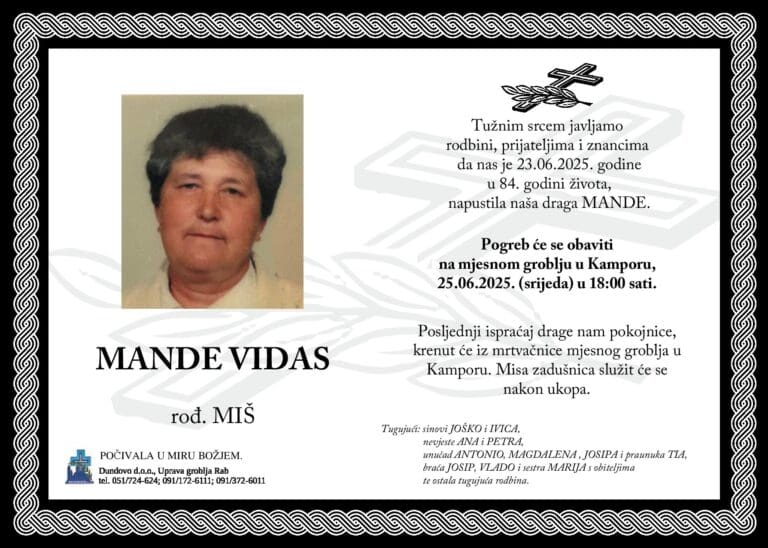 MANDE VIDAS rođ. Miš