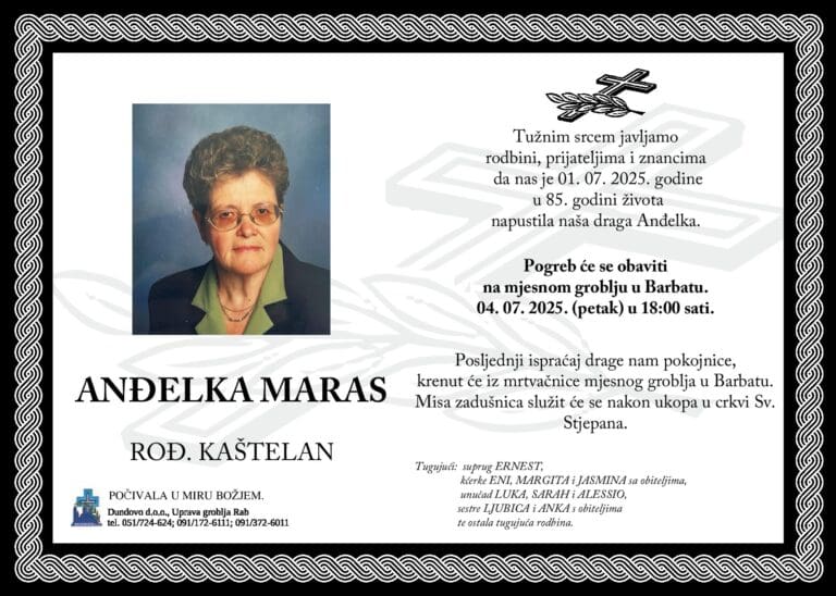 ANĐELKA MARAS rođ. Kaštelan