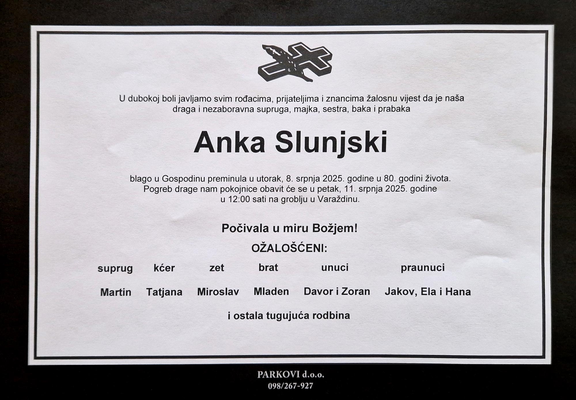 ANKA SLUNJSKI rođ. Žigo ANKA SLUNJSKI rođ. Žigo