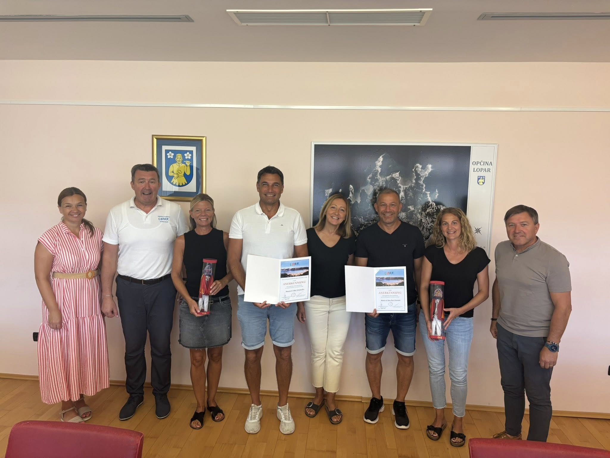 Svečani prijem za čak tri para dugogodišnjih gostiju Lopara, Slovenka Marija dolazi još od 1957. godine!