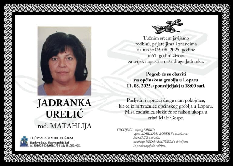 JADRANKA URELIĆ rođ. Matahlija