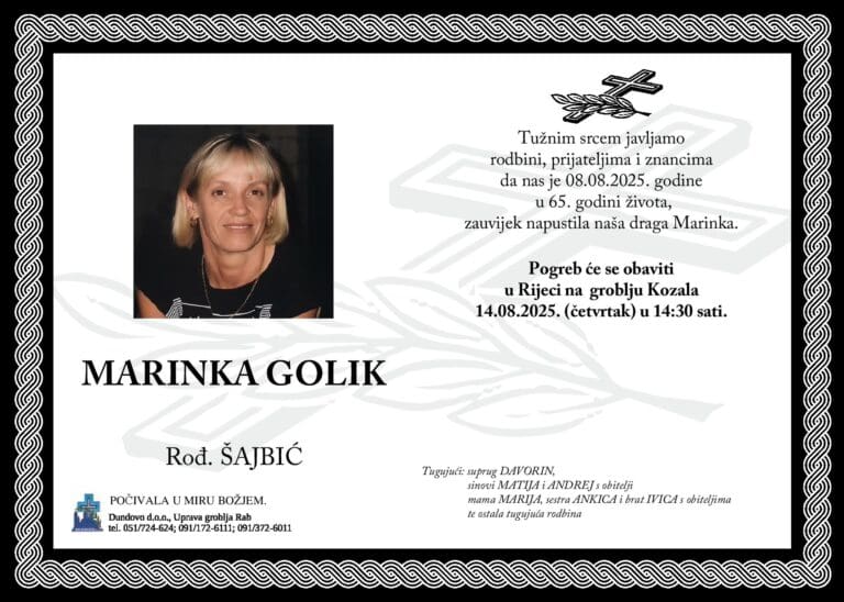 MARINKA GOLIK rođ. Šajbić