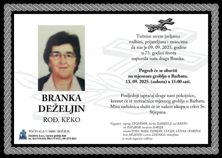 BRANKA DEŽELJIN rođ. Keko