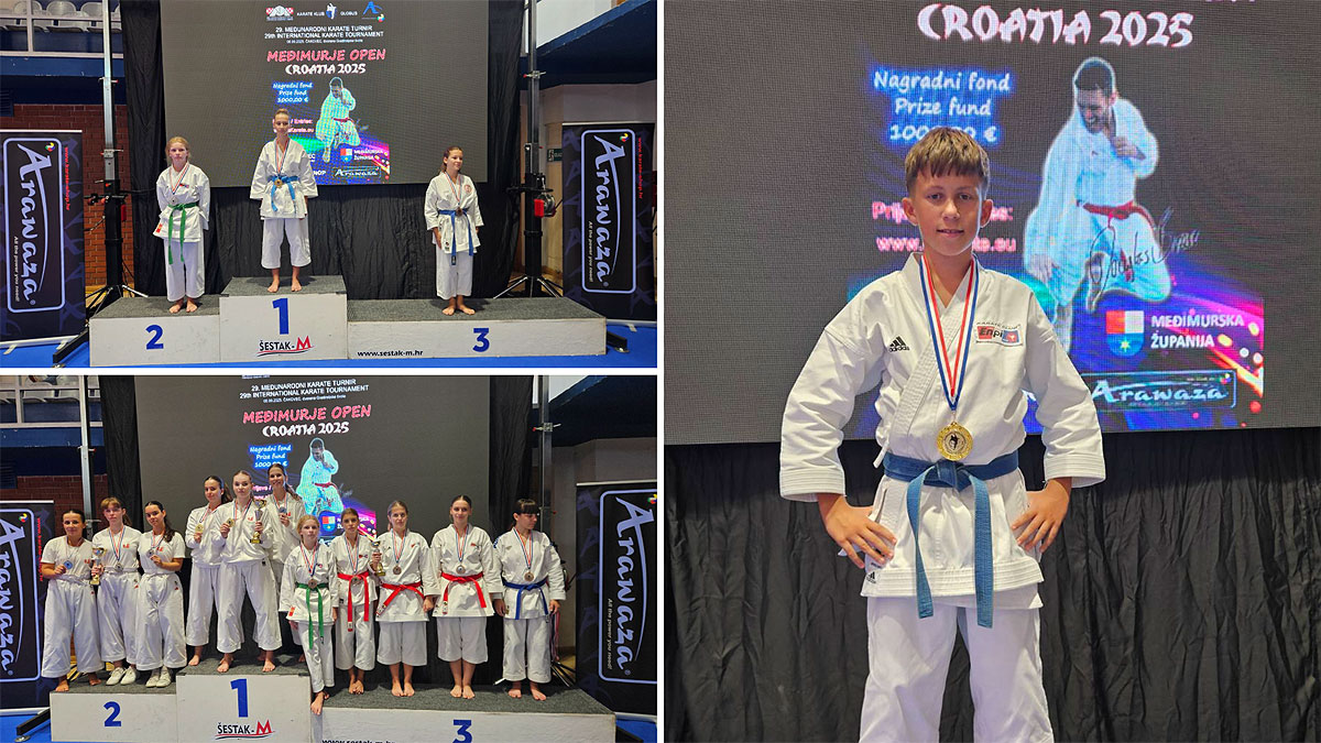 Zlato, dva srebra i bronca za rapske karatistice i karatiste na Međimurje Openu