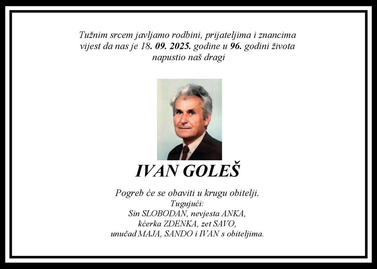 IVAN GOLEŠ IVAN GOLEŠ