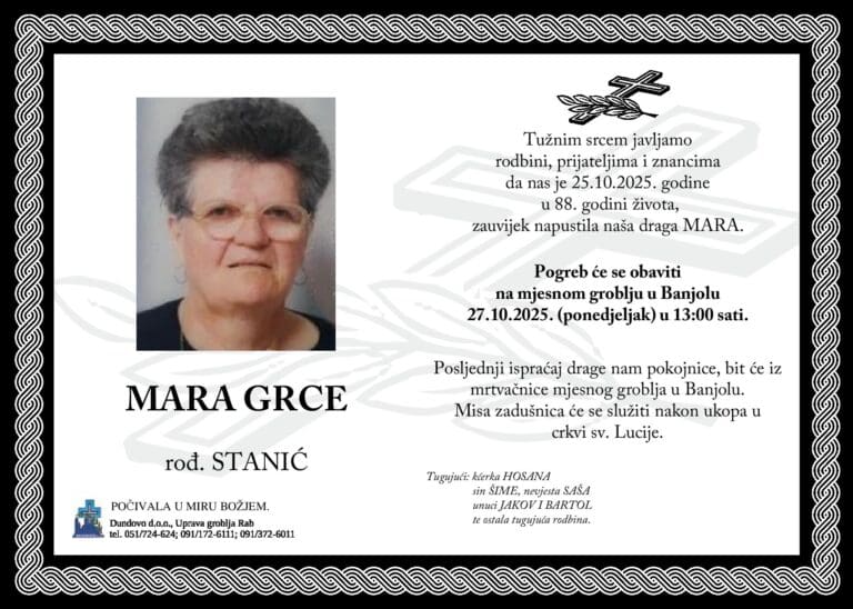 MARA GRCE rođ. Stanić
