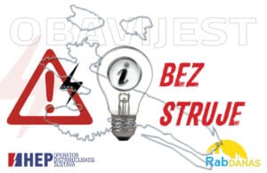 OBAVIJEST | Sutra dio grada Raba povremeno bez struje