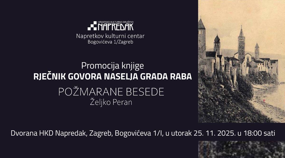 Dođite na zagrebačko predstavljanje Peranovog Rječnika – POŽMARANE BESEDE