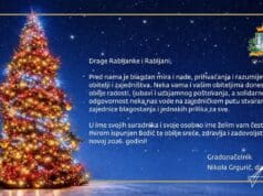 Gradonačelnik Nikola Grgurić uputio božićnu i novogodišnju čestitku građanima Raba