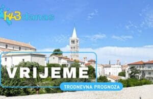 Vremenska prognoza za Rab (sljedeća tri dana)