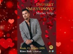 Koncert ususret Valentinovu – MARKO TOLJA u Kinu Rab