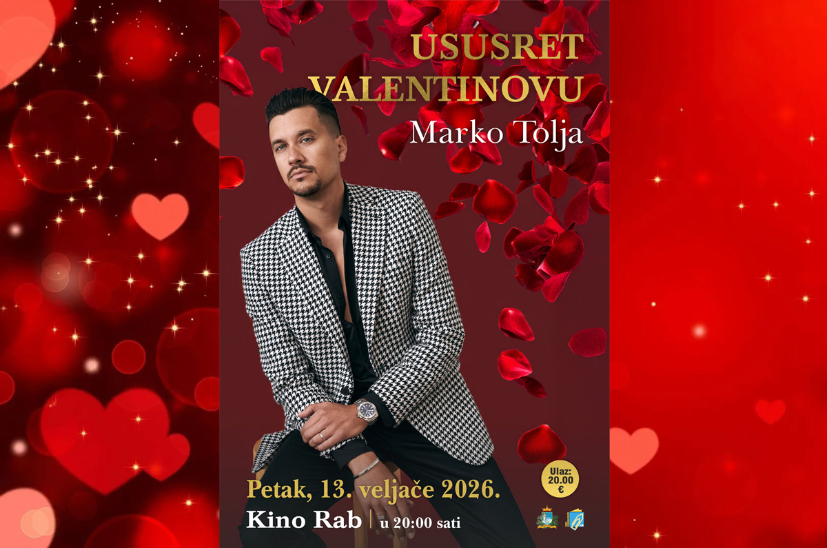 Koncert ususret Valentinovu – MARKO TOLJA u Kinu Rab