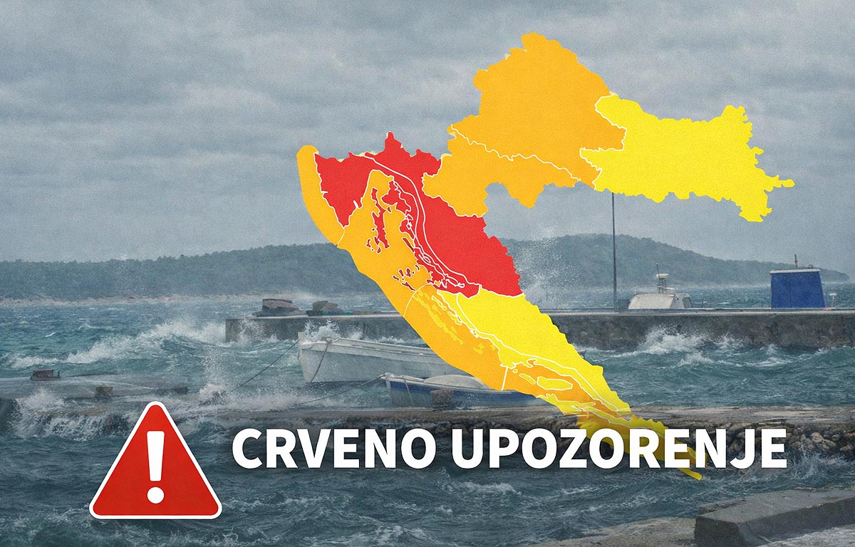Novo izvanredno priopćenje DHMZ-a: crveno upozorenje podignuto i za riječku regiju