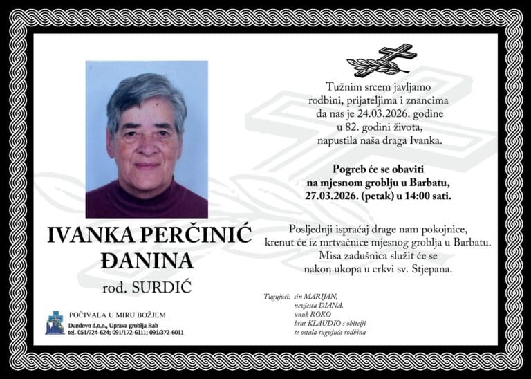 IVANKA PERČINIĆ ĐANINA rođ. Surdić