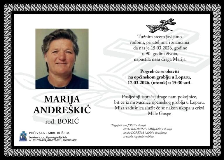 MARIJA ANDREŠKIĆ rođ. Borić