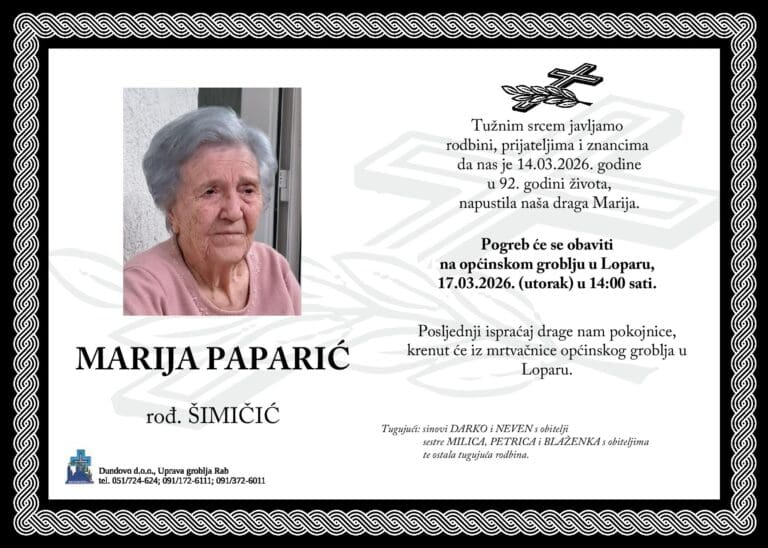 MARIJA PAPARIĆ rođ. Šimičić
