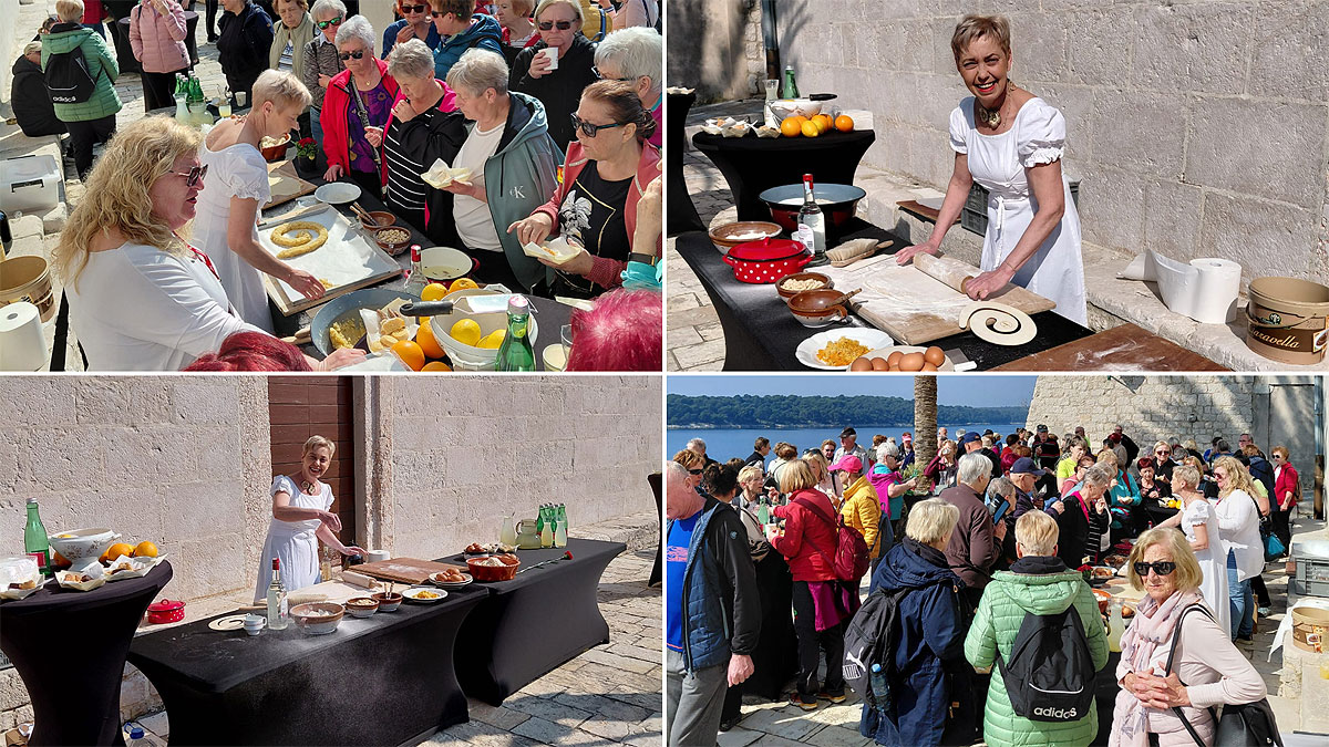 Slovenski turisti uživali u prezentaciji i degustaciji Rabske torte na otvorenom