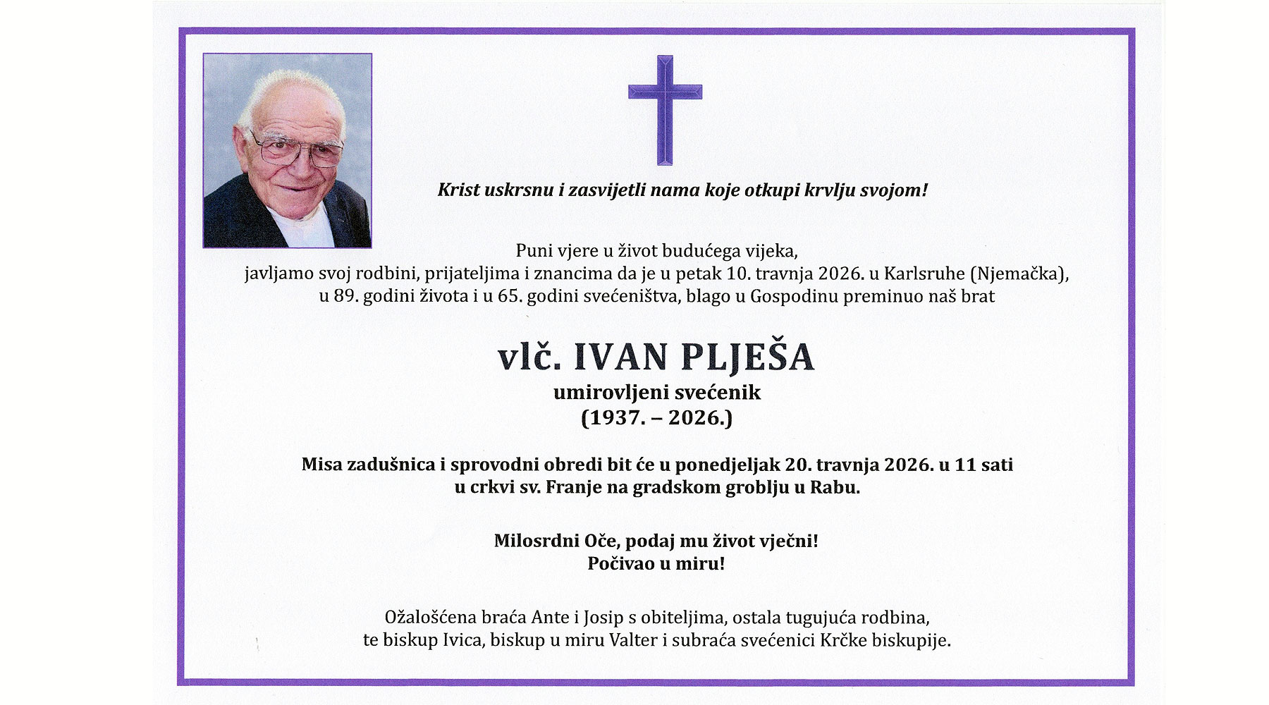 vlč. IVAN PLJEŠA