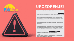 VAŽNO UPOZORENJE ZA RABLJANE: Lažne SMS poruke i e-mailovi o prometnim kaznama!
