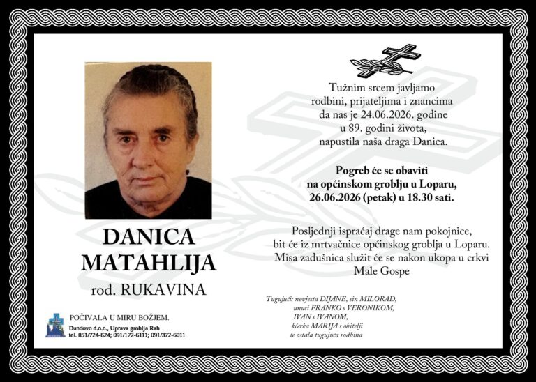 DANICA MATAHLIJA rođ. Rukavina