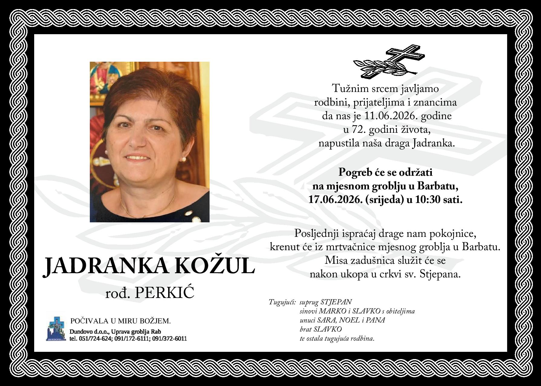 JADRANKA KOŽUL rođ. Perkić