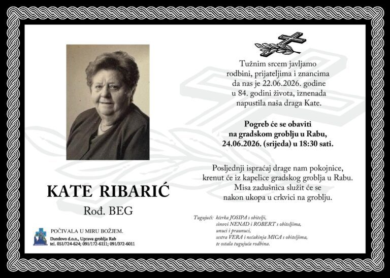 KATE RIBARIĆ rođ. Beg