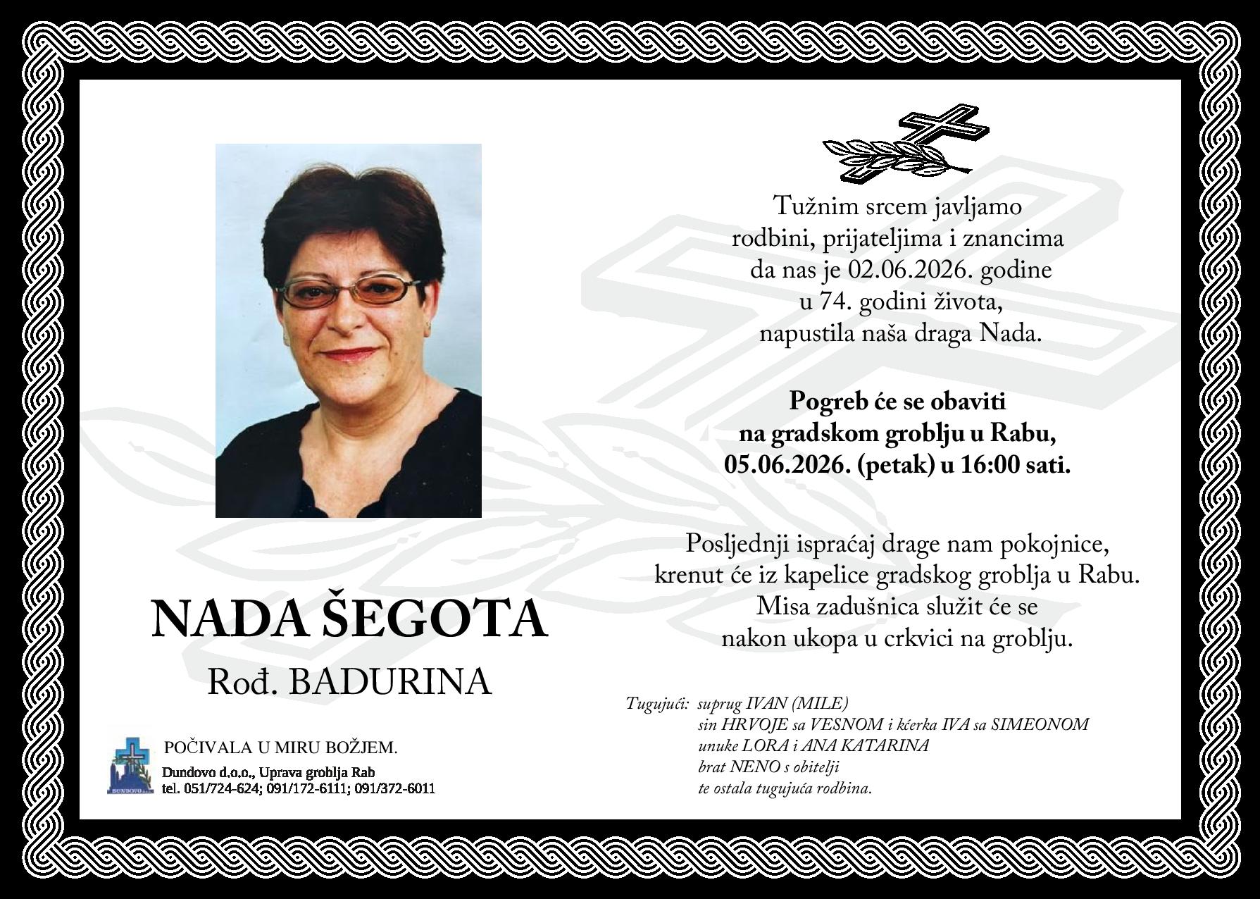 NADA ŠEGOTA rođ. Badurina
